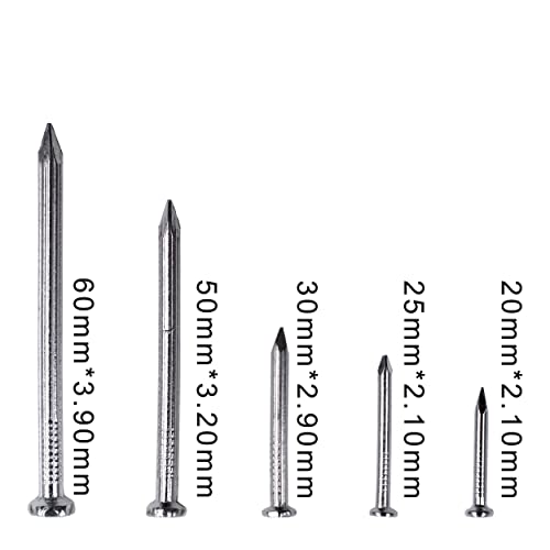 OMOTOOL Brick Steel Nails Assortment Kit (220 pcs), Galvanized Concrete