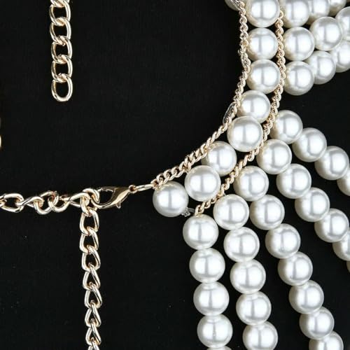 Colliers hauts chaîne de corps en perles : ajustables pour un buste sublimé