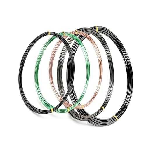 Bonsai Wire,Total 164 Feet Bonsai Tree Wire for Bonzai Trees Indoor, Size of 1-mm, 1.5-mm, 2-mm Aluminum Wire