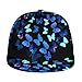 Fashion Baseball Cap Dad Hat for Girls and Boys - Blue Butterflies Art Adjustable Snap Breathable Golf Cap Outwear