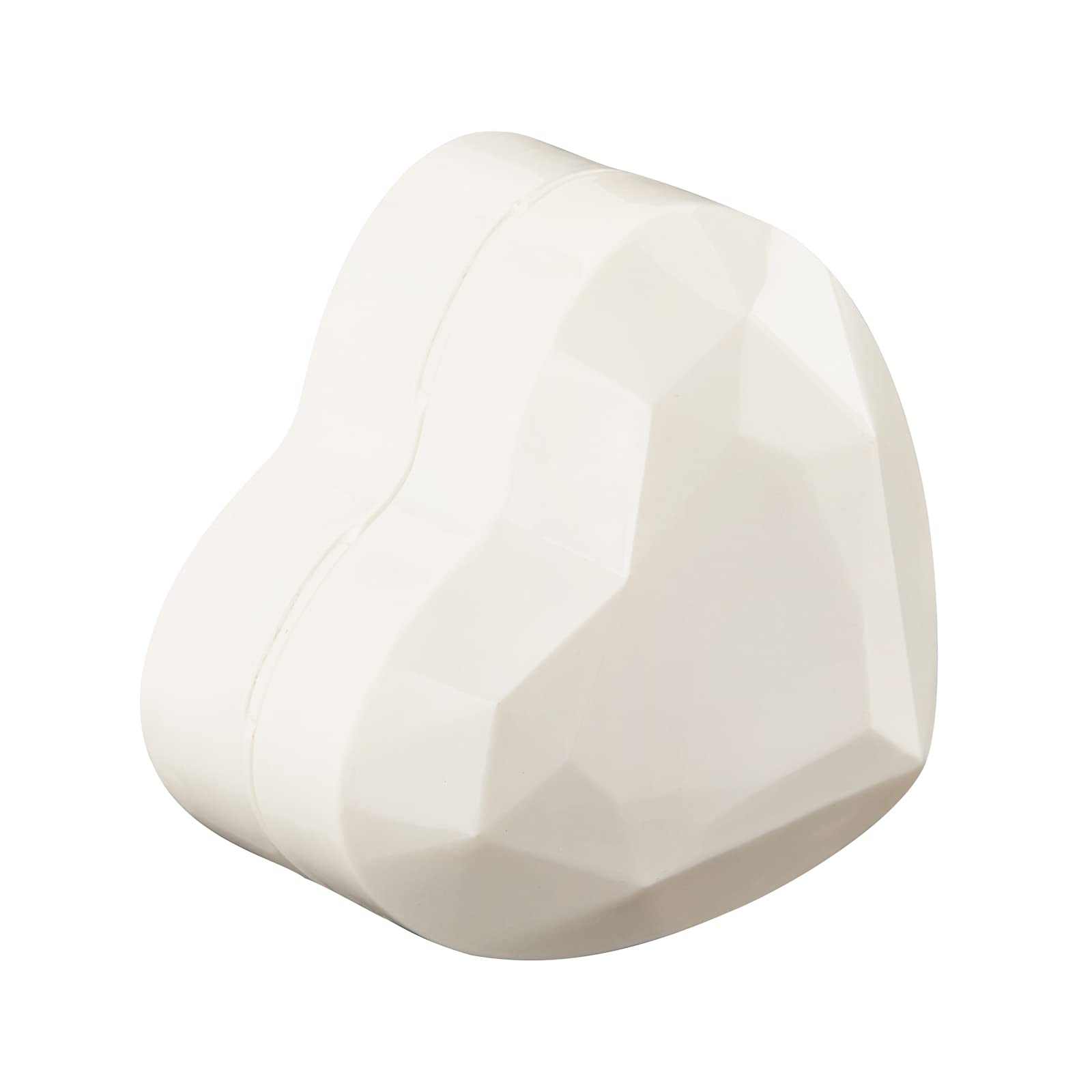 Boîte cadeau en forme de cœur avec lumière LED - En velours - Pour mariage, fiançailles, demande en mariage, anniversaire et anniversaire de mariage - Blanc