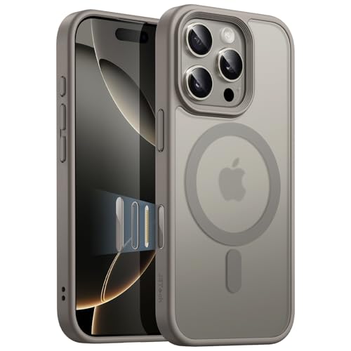 JETech Magnetisch Hülle für iPhone 16 Pro 6,3 Zoll mit Kamerasteuerung Capture Button, Kompatibel mit MagSafe, Transluze...
