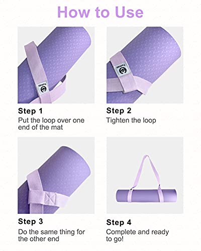 Tumaz Yoga Mat Strap [Mat Not Included] (15+ Colors, 2 Sizes Options) With Extra Thick, Durable And Comfy Delicate Texture | The Must-Have Multi-Purpose Strap/Carrier For Your Yoga Mat, Exercise Mat #TOP4