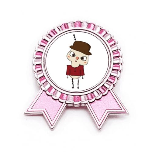 Broche de Beijing rouge métal badge de collection rose et médaille M