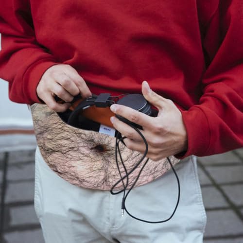 Belly Fanny Pack Funny White Elephant Gifts for Adults Gag gifts Christmas Gifts for Men Women Gift Exchange,Dad Bag Fake Beer Belly Waist Pack Unisex Waist Bag