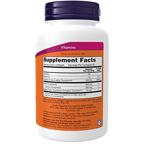 Now Supplements, Advanced Gamma E Complex, Mixed Tocopherols & Tocotrienols, Antioxidant Protection*, 120 Softgels #TOP1