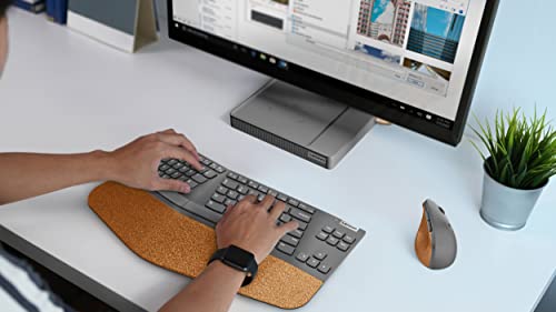 Lenovo Go Wireless Vertical Mouse - Computer Mouse - Programmable Buttons - Ergonomic - Right Handed - 2.4 Ghz - Usb Receiver - Compatible With Pcs And Laptops - Storm Grey #TOP5