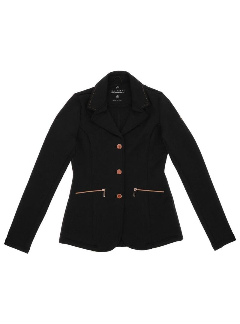 EQUITHEME Athens- Chaqueta de concurso para mujer, color negro, talla francesa 34