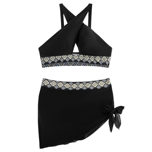 Ensemble bikini tankini taille haute deux pièces imprimé floral