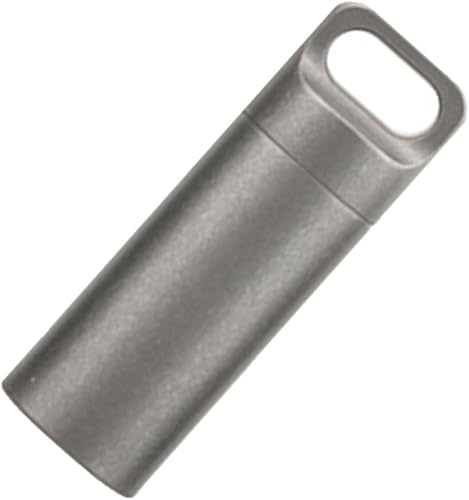 Pastillero portátil impermeable, llavero de aleación de titanio, mini recipiente para medicina, contenedor de píldoras para acampar al aire