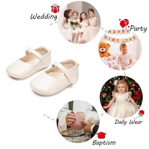 Image of PHIRAMIN Toddler Girl Mary Jane Dress Shoes-Little Girl School Uniform Shoes for Wedding Party