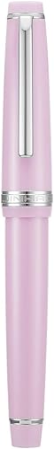 Miniatura 3 de Jinhao 82 Pluma estilográfica de acrílico rosa, plumín extrafino de iridio, diseño clásico, pluma de escritura suave con convertidor de tinta (con
