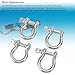 Alomejor 4 Pack 304 Stainless Steel Bow Shackles, High Load Capacity Snap Rings for Industrial Lifting and Marine Use