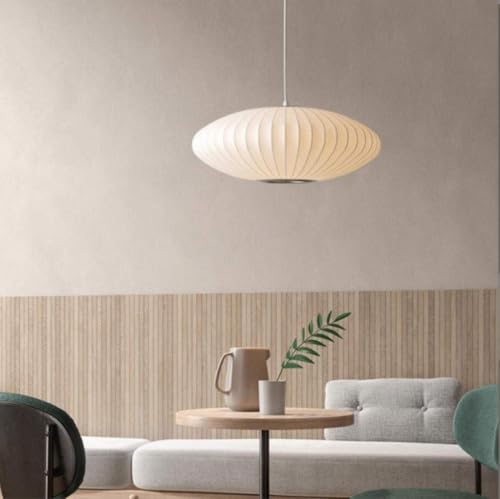 Lampe suspendue plissée Ø50cm : l'esprit wabi-sabi pour sublimer votre table à manger
