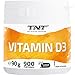 Produktbild TNT Vitamin D3 Pulver (90g = 900 Portionen)  MHD: 10.11.2025  Vitamin D hochdosiert  1.000 IU (=25 µg) pro Portion