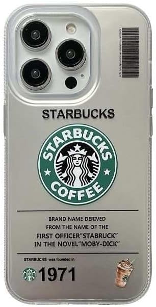 iPhone case mobile phone cover back cover for iPhone 14 & iPhone13 series with sports design, protective case iPhone Cover iPhone case (iPhone 15 Pro, Starbucks Silver)