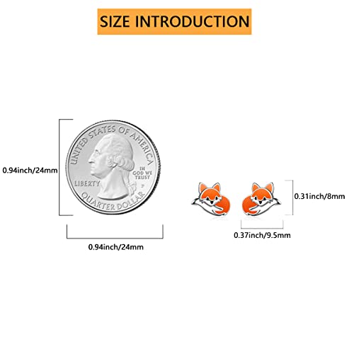 Axolotl/Fox/Panda/Unicorn/Horse/Dog Earrings 925 Sterling Silver Hypoallergenic Animal Stud Earrings Jewelry Gifts for Women Daughter3