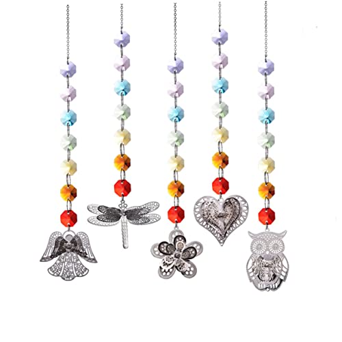 OFFSCH Pendentif Libellule Octogonal en Cristal Ornement À Suspendre pour Rideau De Perles 14 Mm Décoration Scintillante pour La Maison La Chambre De Bébé...