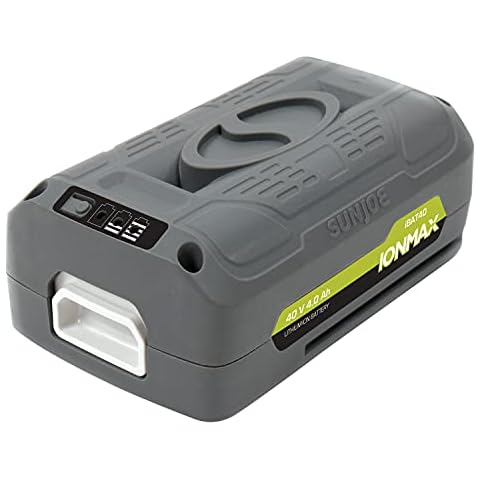 Snow Joe + Sun Joe iONMAX iBAT40-RM EcoSharp Lithium-Ion Battery, 40 Volt, 4.0 Ah, Gray (Certified Refurbished) Cover