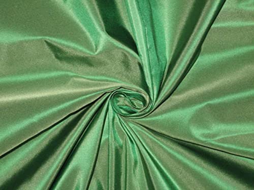 Tissu taffetas 100 % pure soie vert éclatant pour éviter les plis mous en couture