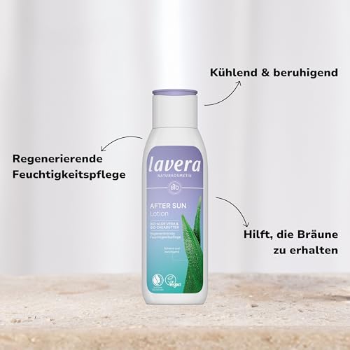 lavera After Sun Lotion - 24 h Feuchtigkeitspflege - beruhigend & kühlend - Sonnenschutz - vegan - Naturkosmetik - 200 ml