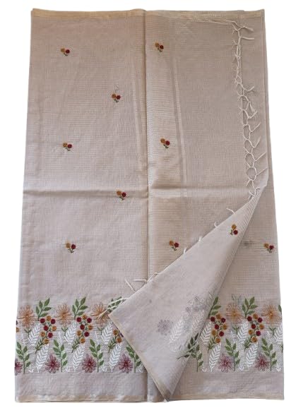 Womens Saree Handloom Khadi Kalyani Cotton Lucknowi Chikankari Embroidery Work Bandhani Jamdani Official Use-image-40