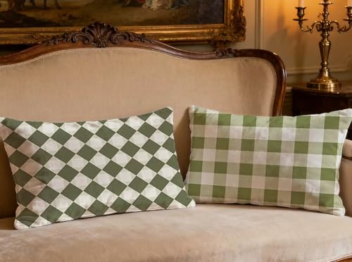 Fundas Cojines 40x60 Rectángulo Terciopelo Sofa Enrejado Decoracion Casa 2