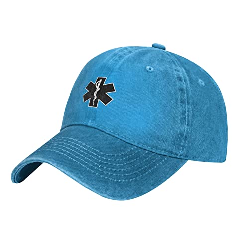 Mujeres Hombres Gorra De Vaquero Bandera Estadounidense EMS Estrella De La Vida EMT Gorra Outdoor Ajustable Gorra De Béisbol Personalizadas Gorra De Papá para Unisex Fishing Gimnasio