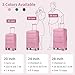 Kono Carry On Luggage 28 Inch Checked-Large Hard Shell Travel Trolley 4 Spinner Wheels Lightweight Polypropylene Suitcase with TSA Lock, Pink