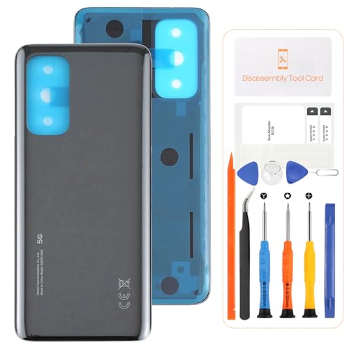 SRJTEK per Xiaomi Mi 10T 5G/Mi 10T Pro 5G M2007J3SY,M2007J3SG Coperchio posteriore della Batteria Sostituzione del vetro posteriore Kit di riparazione Cassa posteriore Originale (Grigio)