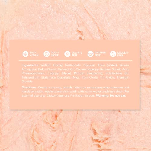 Moisturizing Whipped Soap Cream Body Wash And Shave Butter, Natural And Vegan Bath Soap For Women, Teen Girls, And Kids, 5 Oz (Peach) #TOP5