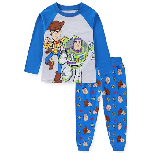 Disney Toy Story Boys 2 Piece Long Sleeve Shirt and Pants Set for Toddler and Big Kids