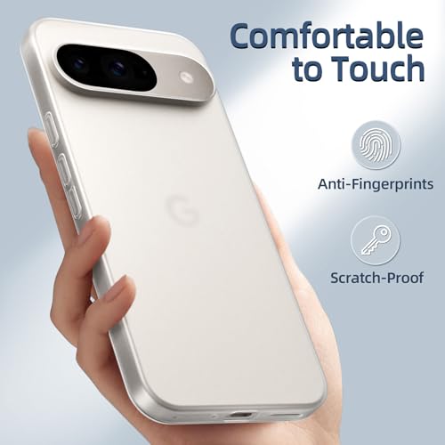 Image of X-level for Google Pixel 9 /Pixel 9 Pro Case, Extra Slim 0.3 mm Thin Translucent Matte Finish Soft Phone Cover, Anti-Scratch Shockproof for Google Pixel 9 Pro /Pixel 9 Case, Translucent White