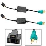 Jeep Anti-flicker Error Free Decoder Harness Canbus Resistor H4 HB2 9003 for 7 Inch Round LED Headlight Jeep Wrangler JK Tj Lj Harley Davidson Dashboard Warning Canceller Hi Lo Beam