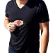 Clever Travel Companion V-Neck T-Shirt with Secret Pocket, Black, Medium