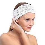 Kitsch Spa Headband for Women, Makeup Headband, Multi-functional Head band, Skincare Headband, Face Washing Headband for Women, Microfiber Headband (Micro Dot)