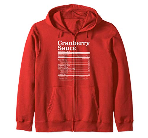 Thanksgiving Cranberry Sauce Nutrition Facts Christmas Food Felpa con Cappuccio