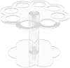 DOITOOL Ice Cream Cone Holder, 8 Holes Capacity Acrylic Ice Cream Stand, Clear Cone Stand Rack for Party Birthday Wedding