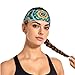Boys Girls Sports Sweatbands, Multipurpose Long Head Band for Yoga Fitness Shower, Fashion Tie Dye Art Headwear Head Decor