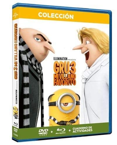 Gru 3 Mi villano favorito BLU RAY DISC+DVD+CUADERNO DE ACTIVIDADES