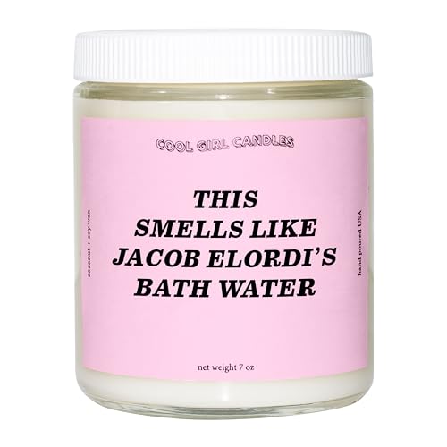 Cool Girl Candles | This Smells Like Jacob Elordi's Bath Water Candle | Prayer Candle Gift for Her 40+ hours burn time lavender, sweet orange, musk scented merch