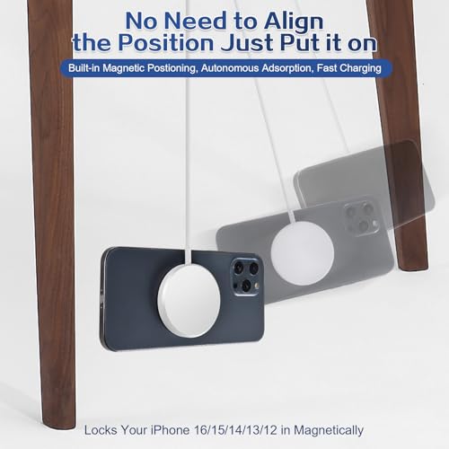 Image of Magnetic Wireless Charger for iPhone 16 15 Wireless Charging,Fast Mag-Safe Charger 2Pack 6FT with Apple USB C Charging Block for iPhone 16 Pro Max /16Pro /15 Pro /16 /15 /14 /13 /12 /Plus /AirPods 3 /2 /Pro 2