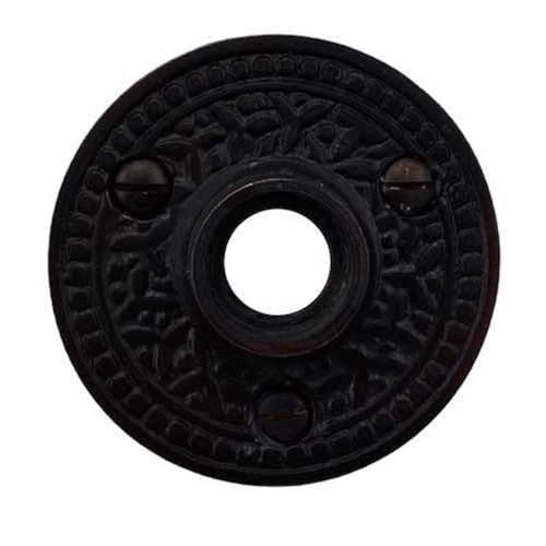 Solid Brass Rosette Door Plate Pair - The Rice (Bronze)