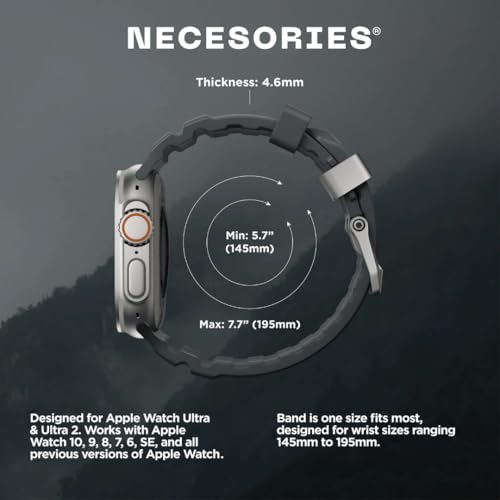Image of Silicone Rocky Point Strap Compatible with Apple Watch Series | Ultra 3 /2 /1(49mm) | 11 /10(46mm) | 9 /8 /7(45mm) | SE3 /SE2 /SE /6 /5 /4(44mm) | unisex (watch not included)