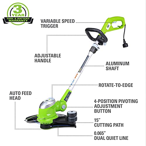 Greenworks 21272 5.5 Amp 15 Inch Corded Electric String Trimmer thumb #1