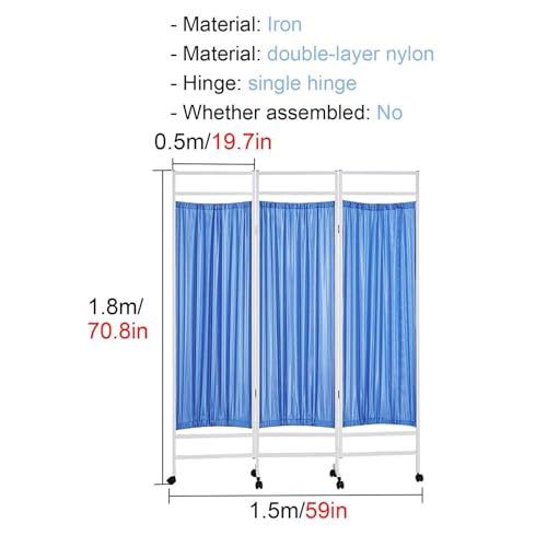 Écran de confidentialité médical roulant et pliable pour isoler un espace de soin