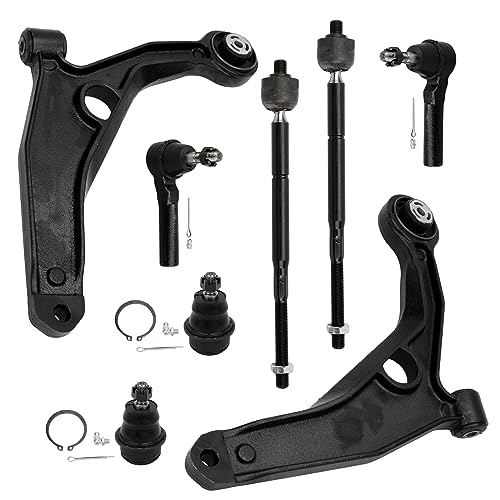 8Pcs Front Suspension kit for Chrysler 200 Sebring for Dodge Avenger 2007-2014 Lower Control Arms Outer Inner Tie Rod Ends Lower Ball Joints