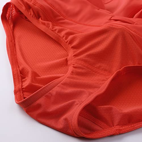 Crz Yoga Womens Lightweight Gym Athletic Workout Shorts Liner 2.5''/4" - Quick Dry Running Spandex Shorts Mesh Zipper Pockets Poppy Small #TOP5