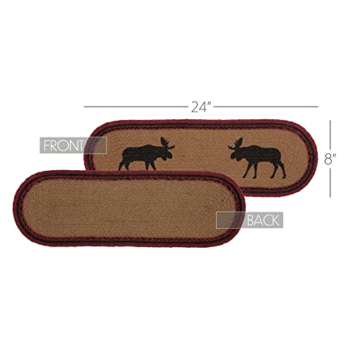 VHC-Brands-Cumberland-Moose-Rustic-Decor-Natural-Jute-Table-Runner-for-Kitchen-Dining-Room-Tan-Red-Black-Woodland VHC Brands Cumberland Moose Rustic Decor Natural Jute Table Runner for Kitchen Dining Room Tan Red Black Woodland