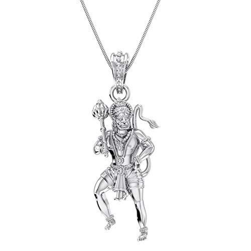 akshat sapphire Sterling Silver (92.5% purity) Hanuman Pendant for Men & Women Pure Silver Bajrang Bali Locket for Good Health & Wealth-picture-48
